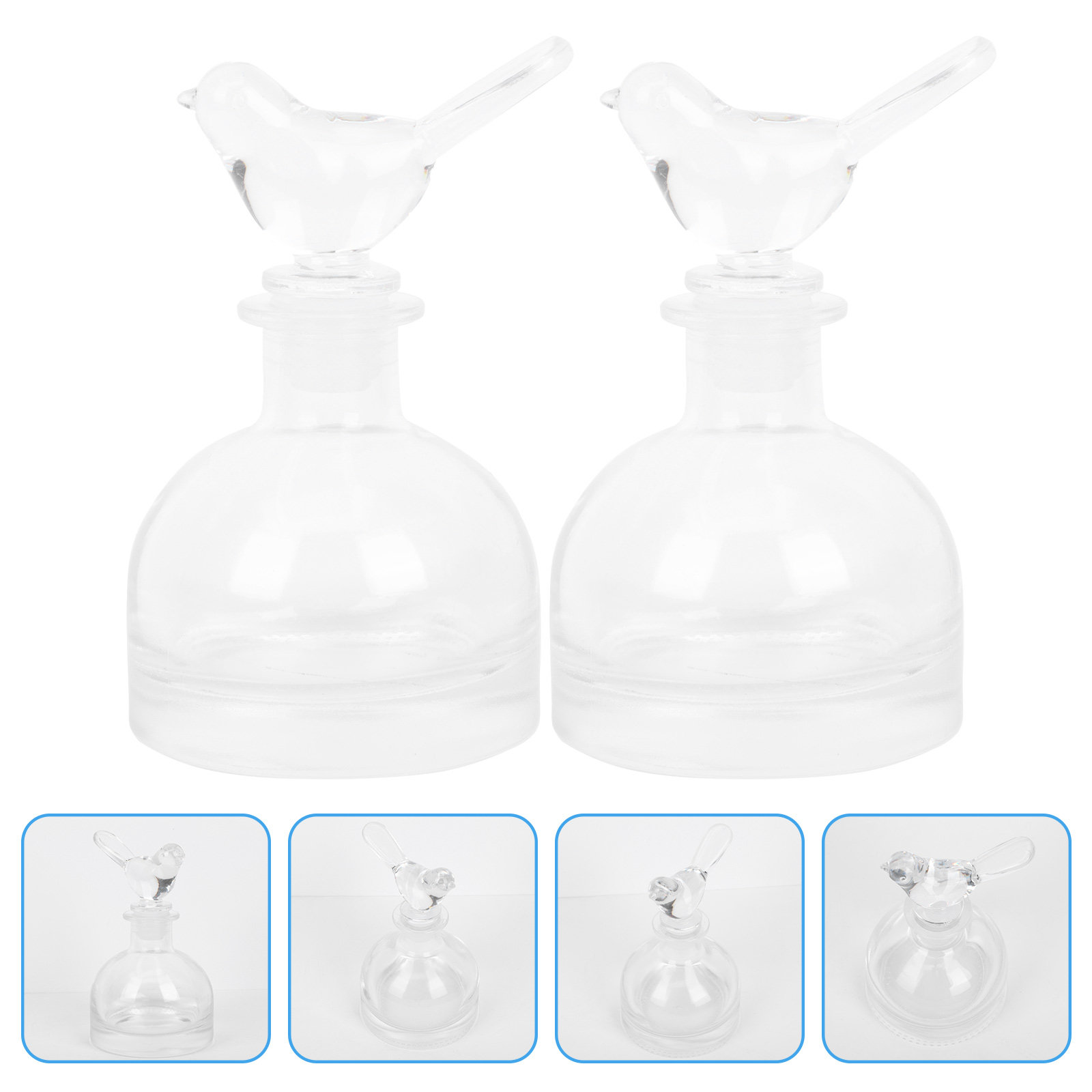 Fragrance Perfume Car - قطعتان من زجاجات العطور الزجاجية الفاخرة
